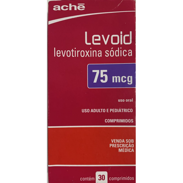 Levoid - Levotiroxina Sódica 75mcg - 30 comprimidos